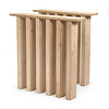 Eiken lamellenpoot - 6 lamellen - rustiek - breedte: 70 cm - hoogte: 72 cm - (eetkamer)tafel "lattenpoot" - rustiek eikenhout (B/C)