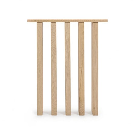 Eiken lamellenpoot - 5 of 6 lamellen - rustiek - breedte: 60 of 70 cm - hoogte: 72 cm - (eetkamer)tafel "lattenpoot" - rustiek eikenhout (B/C)