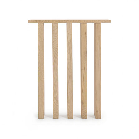 Eiken lamellenpoot - 5 lamellen - rustiek - breedte: 60 cm - hoogte: 72 cm - (eetkamer)tafel "lattenpoot" - rustiek eikenhout (B/C)