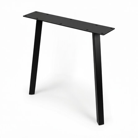 Stalen poten schuin - zwart (RAL 9005) - per SET (2 stuks) - koker: 4x4 cm - breedte: 76 cm - hoogte: 72 cm - zwarte tafelpoot - gecoat metaal Stalen poten schuin - zwart (RAL 9005) - per SET (2 stuks) - koker: 4x4 cm - breedte: 76 cm - hoogte: 72 cm - zwarte tafelpoot - gecoat metaal