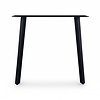 Stalen poten schuin - zwart (RAL 9005) - per SET (2 stuks) - koker: 5x5 cm - breedte: 76 cm - hoogte: 72 cm - zwarte tafelpoot - gecoat metaal