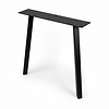Stalen poten schuin - zwart (RAL 9005) - per SET (2 stuks) - koker: 5x5 cm - breedte: 76 cm - hoogte: 72 cm - zwarte tafelpoot - gecoat metaal