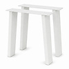 Stalen poten schuin - diverse kleuren - per SET (2 stuks) - koker: 4x10 cm - breedte: 80 cm - hoogte: 72 cm - tafelpoot van gecoat metaal Stalen poten schuin - diverse kleuren - per SET (2 stuks) - koker: 4x10 cm - breedte: 80 cm - hoogte: 72 cm - tafelpoot van gecoat metaal