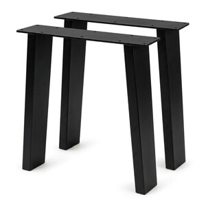Stalen poten schuin - SET (2 stuks) - 4x10 cm - 80 cm breed - 72 cm hoog