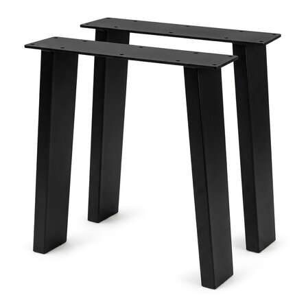 Stalen poten schuin - diverse kleuren - per SET (2 stuks) - koker: 4x10 cm - breedte: 80 cm - hoogte: 72 cm - tafelpoot van gecoat metaal Stalen poten schuin - diverse kleuren - per SET (2 stuks) - koker: 4x10 cm - breedte: 80 cm - hoogte: 72 cm - tafelpoot van gecoat metaal