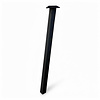 Stalen poten schuin - zwart (RAL 9005) - per SET (2 stuks) - koker: 4x4 cm - breedte: 76 cm - hoogte: 72 cm - zwarte tafelpoot - gecoat metaal