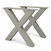 Stalen X-poten - diverse kleuren - per SET (2 stuks) - koker: 10x10 cm - breedte: 76 cm - hoogte: 72 cm - X-tafelpoot van gecoat metaal Stalen X-poten - diverse kleuren - per SET (2 stuks) - koker: 10x10 cm - breedte: 76 cm - hoogte: 72 cm - X-tafelpoot van gecoat metaal