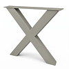 Stalen X-poten - diverse kleuren - per SET (2 stuks) - koker: 10x10 cm - breedte: 76 cm - hoogte: 72 cm - X-tafelpoot van gecoat metaal Stalen X-poten - diverse kleuren - per SET (2 stuks) - koker: 10x10 cm - breedte: 76 cm - hoogte: 72 cm - X-tafelpoot van gecoat metaal