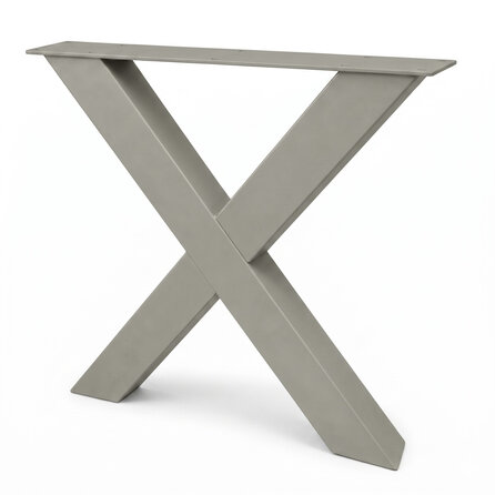 Stalen X-poten - diverse kleuren - per SET (2 stuks) - koker: 10x10 cm - breedte: 76 cm - hoogte: 72 cm - X-tafelpoot van gecoat metaal Stalen X-poten - diverse kleuren - per SET (2 stuks) - koker: 10x10 cm - breedte: 76 cm - hoogte: 72 cm - X-tafelpoot van gecoat metaal