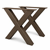 Stalen X-poten - diverse kleuren - per SET (2 stuks) - koker: 10x10 cm - breedte: 76 cm - hoogte: 72 cm - X-tafelpoot van gecoat metaal Stalen X-poten - diverse kleuren - per SET (2 stuks) - koker: 10x10 cm - breedte: 76 cm - hoogte: 72 cm - X-tafelpoot van gecoat metaal