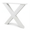 Stalen X-tafelpoten - wit (RAL 9016) - per SET (2 stuks) - koker: 10x10 cm - breedte: 76 cm - hoogte: 72 cm - witte X-poot - gecoat metaal Stalen X-tafelpoten - wit (RAL 9016) - per SET (2 stuks) - koker: 10x10 cm - breedte: 76 cm - hoogte: 72 cm - witte X-poot - gecoat metaal
