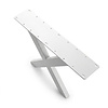 Stalen X-tafelpoten - wit (RAL 9016) - per SET (2 stuks) - koker: 4x10 cm - breedte: 78 cm - hoogte: 72 cm - witte X-poot - gecoat metaal