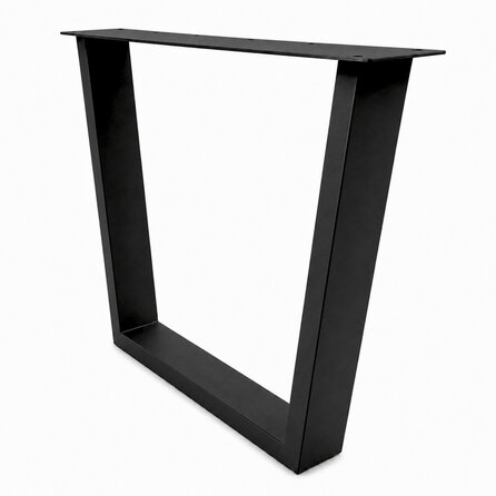 Stalen V-tafelpoten - zwart (RAL 9005) - per SET (2 stuks) - koker: 4x10 cm - breedte: 78 cm - hoogte: 72 cm - zwarte V-poot - gecoat metaal Stalen V-tafelpoten - zwart (RAL 9005) - per SET (2 stuks) - koker: 4x10 cm - breedte: 78 cm - hoogte: 72 cm - zwarte V-poot - gecoat metaal