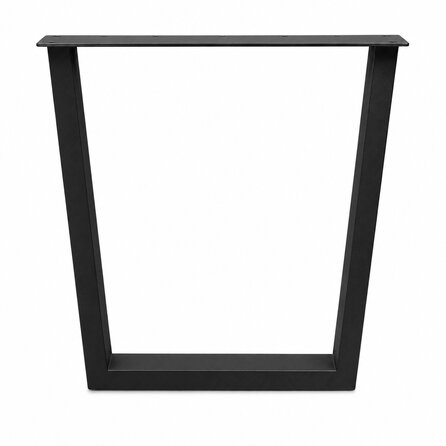 Stalen V-tafelpoten - zwart (RAL 9005) - per SET (2 stuks) - koker: 4x10 cm - breedte: 78 cm - hoogte: 72 cm - zwarte V-poot - gecoat metaal Stalen V-tafelpoten - zwart (RAL 9005) - per SET (2 stuks) - koker: 4x10 cm - breedte: 78 cm - hoogte: 72 cm - zwarte V-poot - gecoat metaal