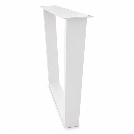 Stalen V-tafelpoten - wit (RAL 9016) - per SET (2 stuks) - koker: 4x10 cm - breedte: 78 cm - hoogte: 72 cm - witte V-poot - gecoat metaal Stalen V-tafelpoten - wit (RAL 9016) - per SET (2 stuks) - koker: 4x10 cm - breedte: 78 cm - hoogte: 72 cm - witte V-poot - gecoat metaal