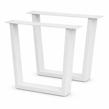Stalen V-tafelpoten - wit (RAL 9016) - per SET (2 stuks) - koker: 4x10 cm - breedte: 78 cm - hoogte: 72 cm - witte V-poot - gecoat metaal Stalen V-tafelpoten - wit (RAL 9016) - per SET (2 stuks) - koker: 4x10 cm - breedte: 78 cm - hoogte: 72 cm - witte V-poot - gecoat metaal