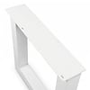 Stalen U-tafelpoten - wit (RAL 9016) - per SET (2 stuks) - koker: 10x10 cm - breedte: 76 cm - hoogte: 72 cm - witte U-poot - gecoat metaal