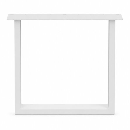 Stalen U-tafelpoten - wit (RAL 9016) - per SET (2 stuks) - koker: 4x10 cm - breedte: 76 cm - hoogte: 72 cm - witte U-poot - gecoat metaal Stalen U-tafelpoten - wit (RAL 9016) - per SET (2 stuks) - koker: 4x10 cm - breedte: 76 cm - hoogte: 72 cm - witte U-poot - gecoat metaal