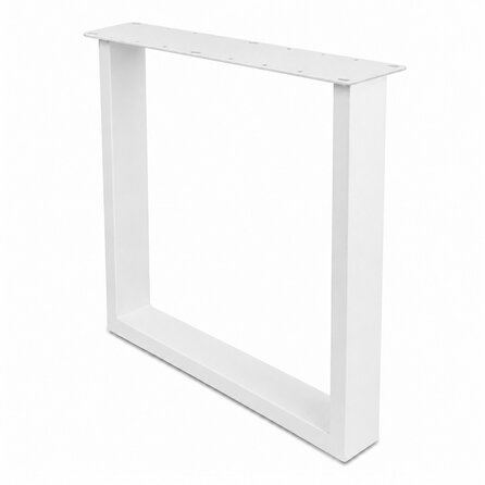 Stalen U-tafelpoten - wit (RAL 9016) - per SET (2 stuks) - koker: 4x10 cm - breedte: 76 cm - hoogte: 72 cm - witte U-poot - gecoat metaal Stalen U-tafelpoten - wit (RAL 9016) - per SET (2 stuks) - koker: 4x10 cm - breedte: 76 cm - hoogte: 72 cm - witte U-poot - gecoat metaal