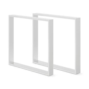 Stalen U-poten - wit - SET (2 stuks) - 2x8 cm - 80 cm breed - 72 cm hoog