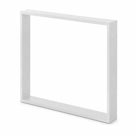 Stalen U-tafelpoten - wit (RAL 9016) - per SET (2 stuks) - koker: 2x8 cm - breedte: 80 cm - hoogte: 72 cm - witte U-poot - gecoat metaal