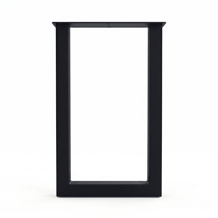 Stalen bartafel U-poten - zwart (RAL 9005) - per SET (2 stuks) - koker: 8x8 cm - breedte: 78 cm - diverse hoogtes - zwarte U-statafel poot - gecoat metaal