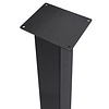 Stalen blokpoten - zwart (RAL 9005) - per SET (4 stuks, los) - koker: 10x10 cm - 70 of 72 cm hoog - "losse" zwarte blok tafelpoten - gecoat metaal Stalen blokpoten - zwart (RAL 9005) - per SET (4 stuks, los) - koker: 10x10 cm - 70 of 72 cm hoog - "losse" zwarte blok tafelpoten - gecoat metaal