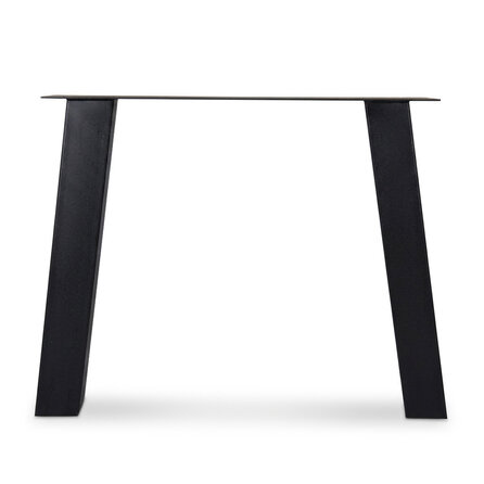 Stalen blokpoten schuin - zwart (RAL 9005) - per SET (2 stuks) - koker: 10x10 cm - breedte: 76 cm - hoogte: 80 cm - zwarte blok tafelpoot - gecoat metaal Stalen blokpoten schuin - zwart (RAL 9005) - per SET (2 stuks) - koker: 10x10 cm - breedte: 76 cm - hoogte: 80 cm - zwarte blok tafelpoot - gecoat metaal