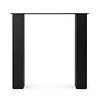 Stalen blokpoten - zwart (RAL 9005) - per SET (2 stuks) - koker: 10x10 cm - breedte: 76 cm - hoogte: 78 cm - zwarte blok tafelpoot - gecoat metaal