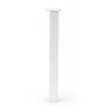 Stalen blokpoten - wit (RAL 9016) - per SET (4 stuks, los) - koker: 6x6 cm - 72 cm hoog - "losse" witte blok tafelpoten - gecoat metaal Stalen blokpoten - wit (RAL 9016) - per SET (4 stuks, los) - koker: 6x6 cm - 72 cm hoog - "losse" witte blok tafelpoten - gecoat metaal