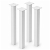 Stalen blokpoten - wit (RAL 9016) - per SET (4 stuks, los) - koker: 6x6 cm - 72 cm hoog - "losse" witte blok tafelpoten - gecoat metaal Stalen blokpoten - wit (RAL 9016) - per SET (4 stuks, los) - koker: 6x6 cm - 72 cm hoog - "losse" witte blok tafelpoten - gecoat metaal