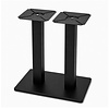 Stalen horeca onderstel - zwart (RAL 9005) - 8x8 cm - voet: 38x58 cm - hoogte: 71 cm - bistro tafelonderstel met voet - gecoat metaal Stalen horeca onderstel - zwart (RAL 9005) - 8x8 cm - voet: 38x58 cm - hoogte: 71 cm - bistro tafelonderstel met voet - gecoat metaal
