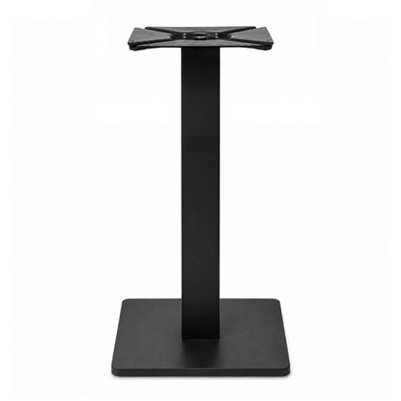 Stalen bistro onderstel - zwart (RAL 9005) - 8x8 cm - voet: 38x38 cm - hoogte: 71 cm - horeca tafelonderstel met voet - gecoat metaal Stalen bistro onderstel - zwart (RAL 9005) - 8x8 cm - voet: 38x38 cm - hoogte: 71 cm - horeca tafelonderstel met voet - gecoat metaal