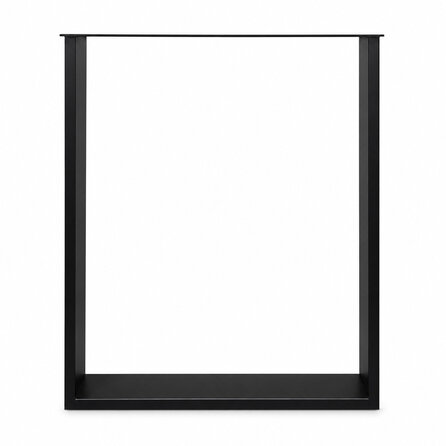 Stalen U-tafelpoten - zwart (RAL 9005) - per SET (2 stuks) - koker: 2x8 cm - breedte: 60 cm - hoogte: 72 cm - zwarte U-poot - gecoat metaal Stalen U-tafelpoten - zwart (RAL 9005) - per SET (2 stuks) - koker: 2x8 cm - breedte: 60 cm - hoogte: 72 cm - zwarte U-poot - gecoat metaal