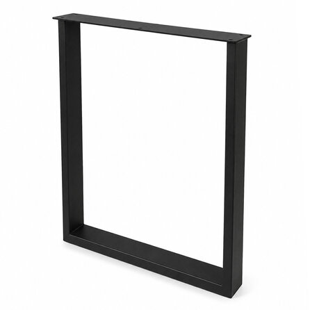 Stalen U-tafelpoten - zwart (RAL 9005) - per SET (2 stuks) - koker: 2x8 cm - breedte: 60 cm - hoogte: 72 cm - zwarte U-poot - gecoat metaal Stalen U-tafelpoten - zwart (RAL 9005) - per SET (2 stuks) - koker: 2x8 cm - breedte: 60 cm - hoogte: 72 cm - zwarte U-poot - gecoat metaal