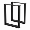 Stalen U-tafelpoten - zwart (RAL 9005) - per SET (2 stuks) - koker: 2x8 cm - breedte: 60 cm - hoogte: 72 cm - zwarte U-poot - gecoat metaal Stalen U-tafelpoten - zwart (RAL 9005) - per SET (2 stuks) - koker: 2x8 cm - breedte: 60 cm - hoogte: 72 cm - zwarte U-poot - gecoat metaal
