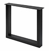 Stalen U-tafelpoten - zwart (RAL 9005) - per SET (2 stuks) - koker: 5x10 cm - breedte: 76 cm - hoogte: 72 cm - zwarte U-poot - gecoat metaal Stalen U-tafelpoten - zwart (RAL 9005) - per SET (2 stuks) - koker: 5x10 cm - breedte: 76 cm - hoogte: 72 cm - zwarte U-poot - gecoat metaal