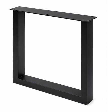 Stalen U-tafelpoten - zwart (RAL 9005) - per SET (2 stuks) - koker: 5x10 cm - breedte: 76 cm - hoogte: 72 cm - zwarte U-poot - gecoat metaal Stalen U-tafelpoten - zwart (RAL 9005) - per SET (2 stuks) - koker: 5x10 cm - breedte: 76 cm - hoogte: 72 cm - zwarte U-poot - gecoat metaal