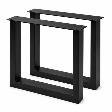 Stalen U-tafelpoten - zwart (RAL 9005) - per SET (2 stuks) - koker: 5x10 cm - breedte: 76 cm - hoogte: 72 cm - zwarte U-poot - gecoat metaal Stalen U-tafelpoten - zwart (RAL 9005) - per SET (2 stuks) - koker: 5x10 cm - breedte: 76 cm - hoogte: 72 cm - zwarte U-poot - gecoat metaal