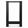 Stalen bartafel H-poten - zwart (RAL 9005) - per SET (2 stuks) - koker: 8x8 cm - breedte: 60 cm - hoogte: 90 cm - zwarte H-statafel poot - gecoat metaal