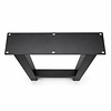 Stalen bartafel H-poten - zwart (RAL 9005) - per SET (2 stuks) - koker: 8x8 cm - breedte: 60 cm - hoogte: 90 cm - zwarte H-statafel poot - gecoat metaal