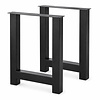 Stalen bartafel H-poten - zwart (RAL 9005) - per SET (2 stuks) - koker: 10x10 cm - breedte: 78 cm - hoogte: 105 cm - zwarte H-statafel poot - gecoat metaal Stalen bartafel H-poten - zwart (RAL 9005) - per SET (2 stuks) - koker: 10x10 cm - breedte: 78 cm - hoogte: 105 cm - zwarte H-statafel poot - gecoat metaal