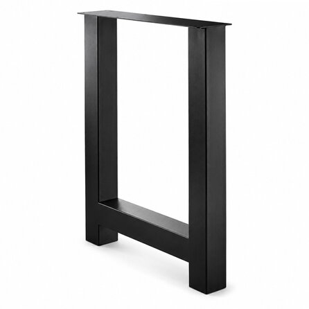 Stalen bartafel H-poten - zwart (RAL 9005) - per SET (2 stuks) - koker: 10x10 cm - breedte: 78 cm - hoogte: 105 cm - zwarte H-statafel poot - gecoat metaal Stalen bartafel H-poten - zwart (RAL 9005) - per SET (2 stuks) - koker: 10x10 cm - breedte: 78 cm - hoogte: 105 cm - zwarte H-statafel poot - gecoat metaal