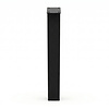Stalen blokpoten schuin - zwart (RAL 9005) - per SET (4 stuks, los) - koker: 10x10 cm - 72 cm hoog - "losse" zwarte blok tafelpoten - gecoat metaal