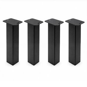Stalen salontafel blokpoten (los) - zwart - SET (4 stuks) - 8x8 cm
