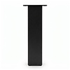 Stalen salontafel blokpoten - zwart (RAL 9005) - per SET (4 stuks, los) - koker: 8x8 cm - 40 of 43 cm hoog - "losse" zwarte salontafel poten - gecoat metaal
