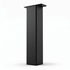 Stalen salontafel blokpoten - zwart (RAL 9005) - per SET (4 stuks, los) - koker: 8x8 cm - 40 of 43 cm hoog - "losse" zwarte salontafel poten - gecoat metaal