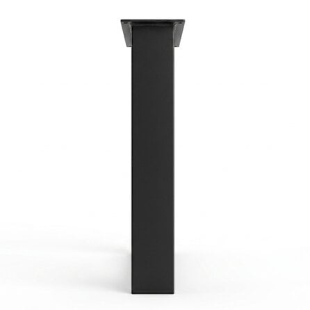 Stalen U-tafelpoten - zwart (RAL 9005) - per SET (2 stuks) - koker: 4x10 cm - breedte: 76 cm - hoogte: 72 cm - zwarte U-poot - gecoat metaal
