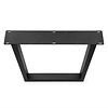 Stalen U-tafelpoten - zwart (RAL 9005) - per SET (2 stuks) - koker: 4x10 cm - breedte: 76 cm - hoogte: 72 cm - zwarte U-poot - gecoat metaal