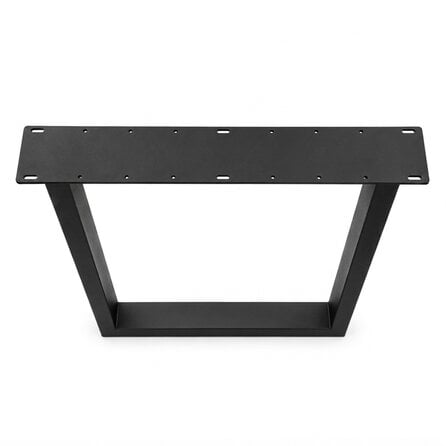 Stalen U-tafelpoten - zwart (RAL 9005) - per SET (2 stuks) - koker: 4x10 cm - breedte: 76 cm - hoogte: 72 cm - zwarte U-poot - gecoat metaal